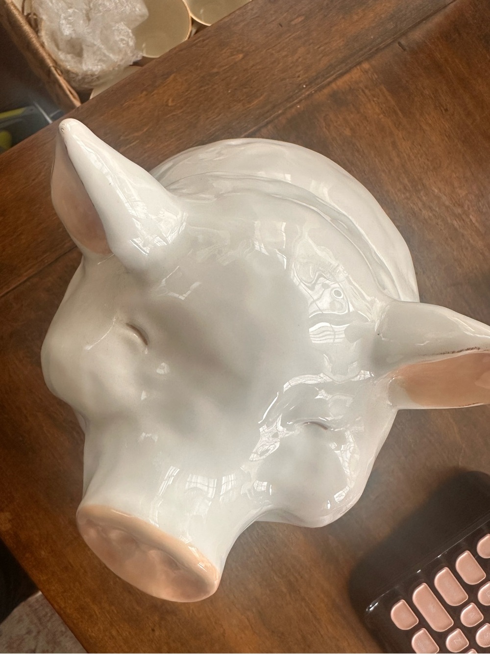 Pier 1 Imports 2000s Smiling Piggie Cookie Jar - Picture 3 of 4